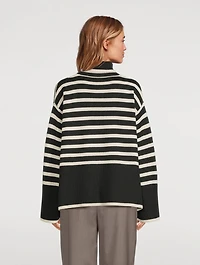 Signature Striped Wool Turtleneck Sweater