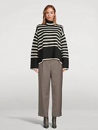 Signature Striped Wool Turtleneck Sweater