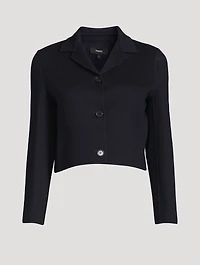 Cropped Double-Face Wool Cashmere Jacket