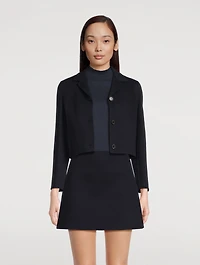 Cropped Double-Face Wool Cashmere Jacket