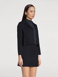 Cropped Double-Face Wool Cashmere Jacket