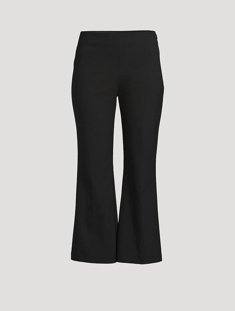 Cropped Kick-Flare Trousers