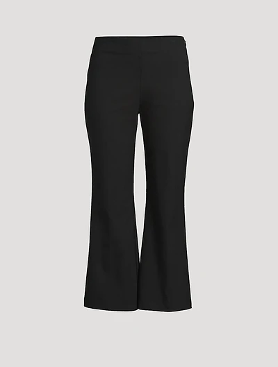 Cropped Kick-Flare Trousers