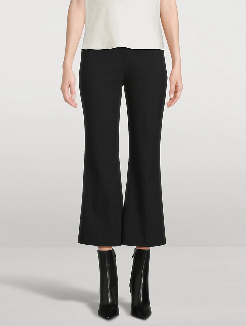 Cropped Kick-Flare Trousers