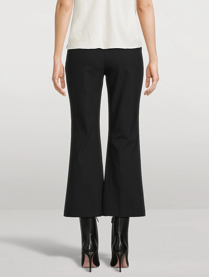 Cropped Kick-Flare Trousers