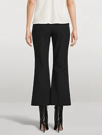 Cropped Kick-Flare Trousers