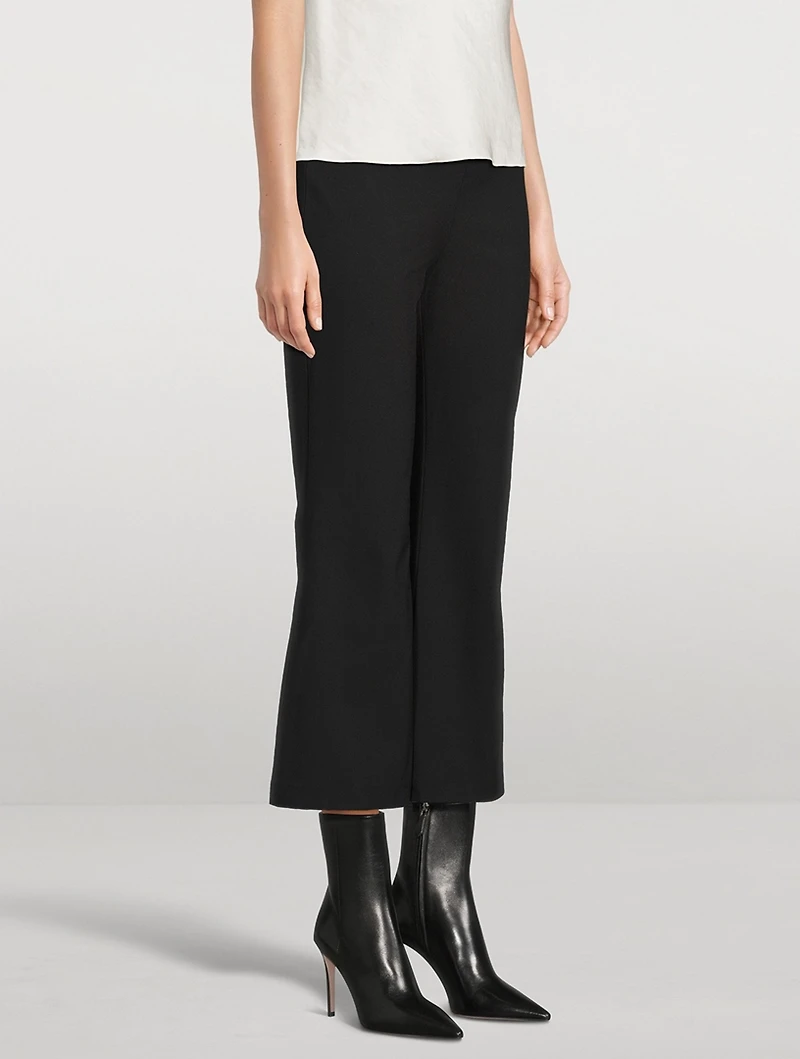 Cropped Kick-Flare Trousers