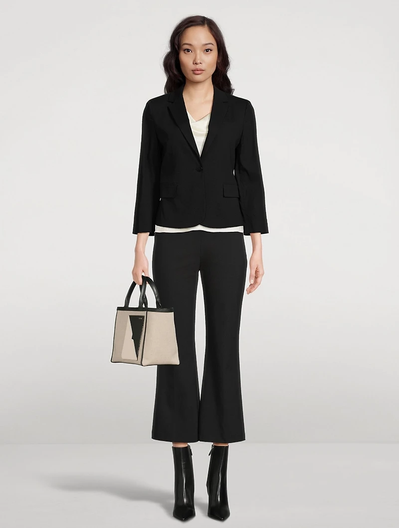 Cropped Kick-Flare Trousers
