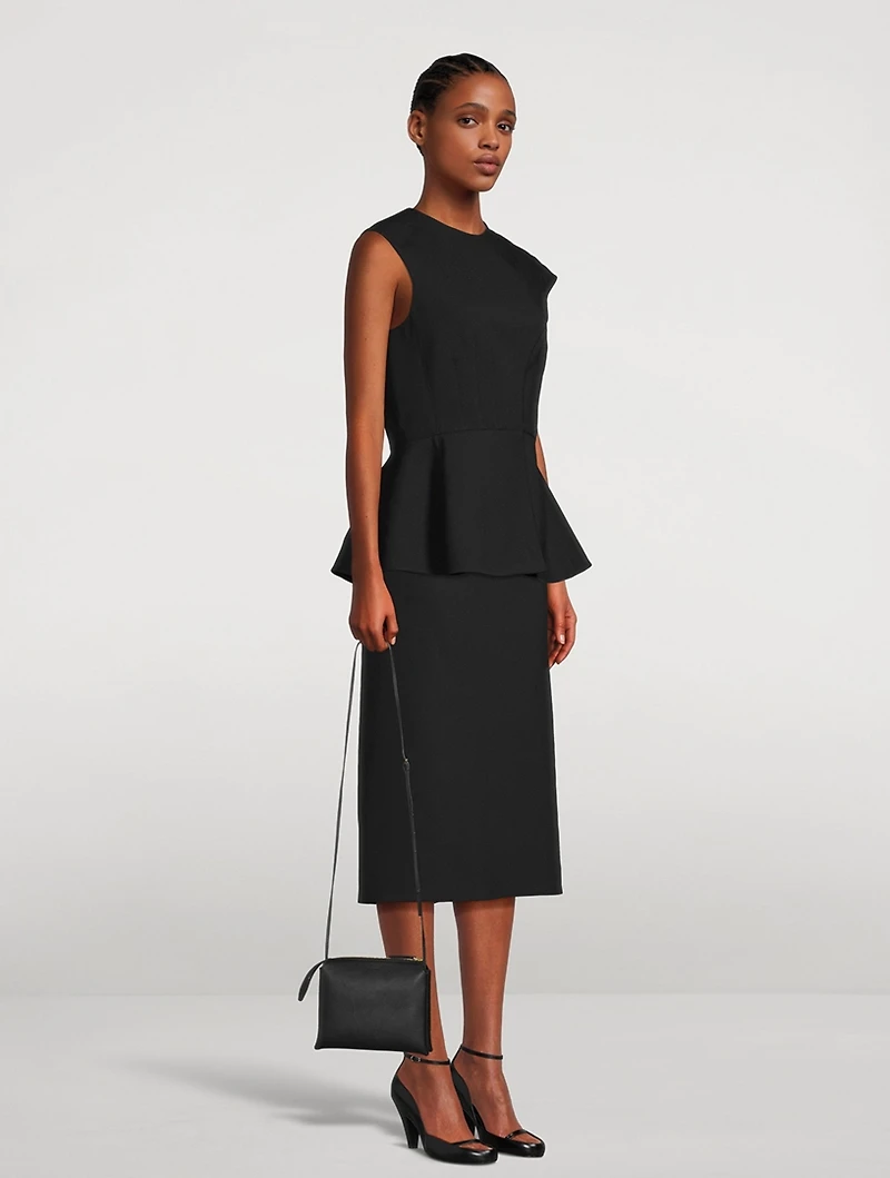 Mini Twin Leather Crossbody Bag