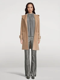 Wool Alpaca Hooded Coat