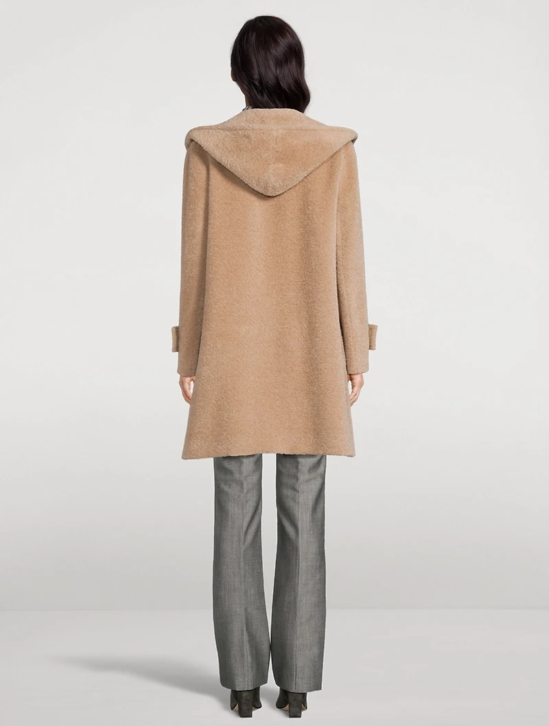 Wool Alpaca Hooded Coat
