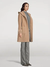 Wool Alpaca Hooded Coat