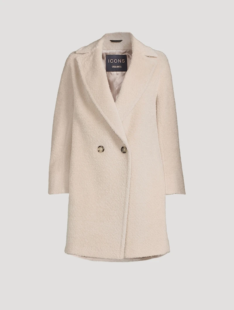 Wool Alpaca Double-Breasted Coat
