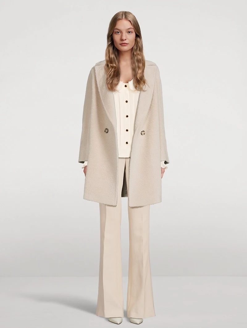 Wool Alpaca Double-Breasted Coat