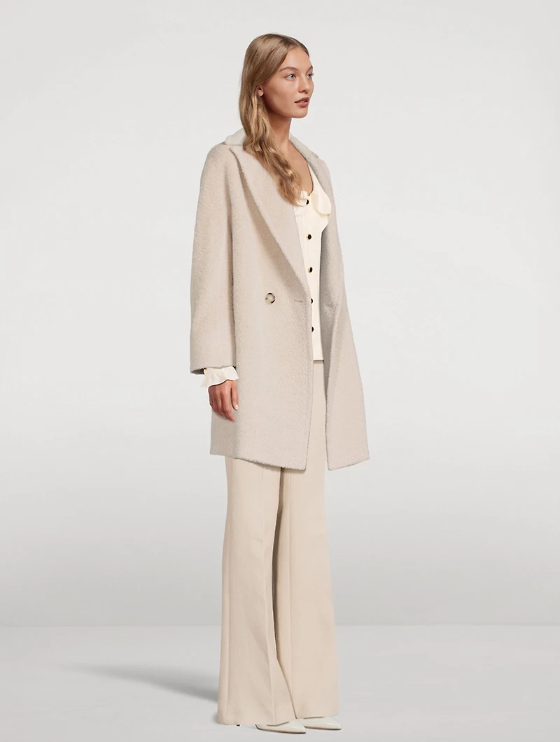 Wool Alpaca Double-Breasted Coat