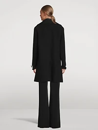Wool Coat With Nylon Trim