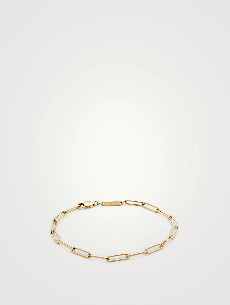 Gold-Plated Box Chain Bracelet
