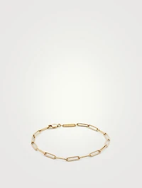 Gold-Plated Box Chain Bracelet
