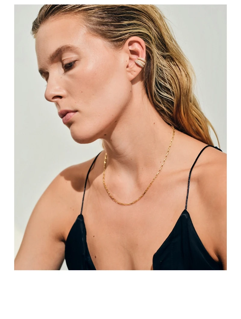 Billie Gold-Plated Box Chain Necklace