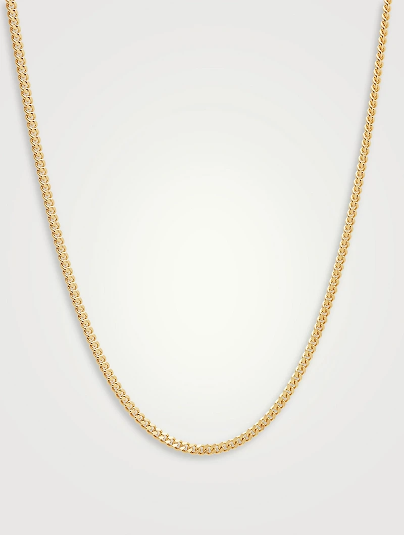 Gold-Plated Curb Chain M Necklace