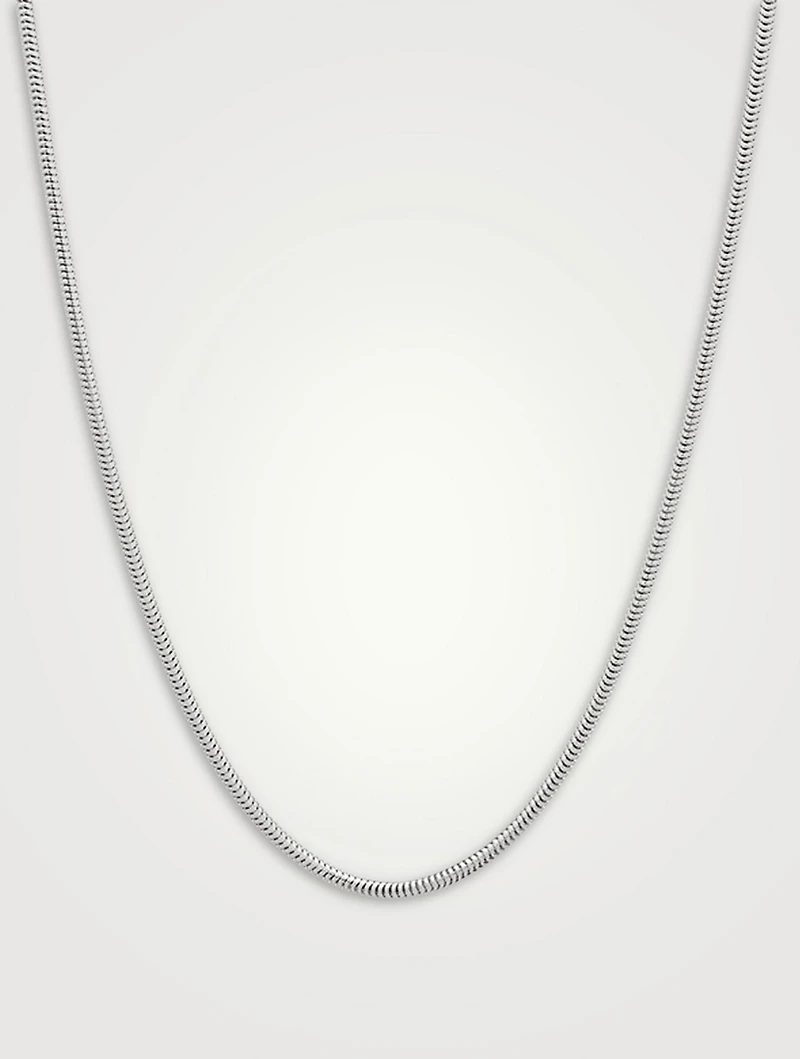 Silver Snake Chain Slim Necklace