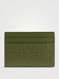 Repeat Anagram-Embossed Leather Card Holder