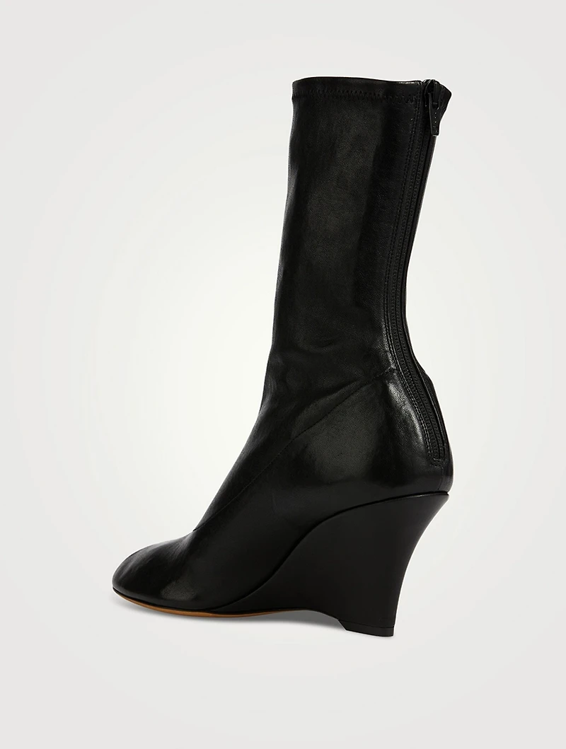 The Apollo Leather Wedge Sock Boots