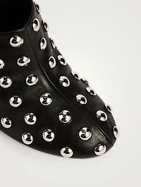 The Apollo Studded Leather Wedge Mules
