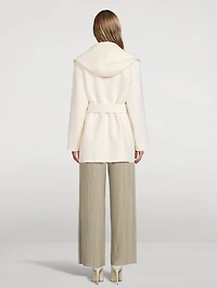 Azra Belted Wool Wrap Coat