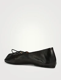 Girella Leather Ballerina Flats