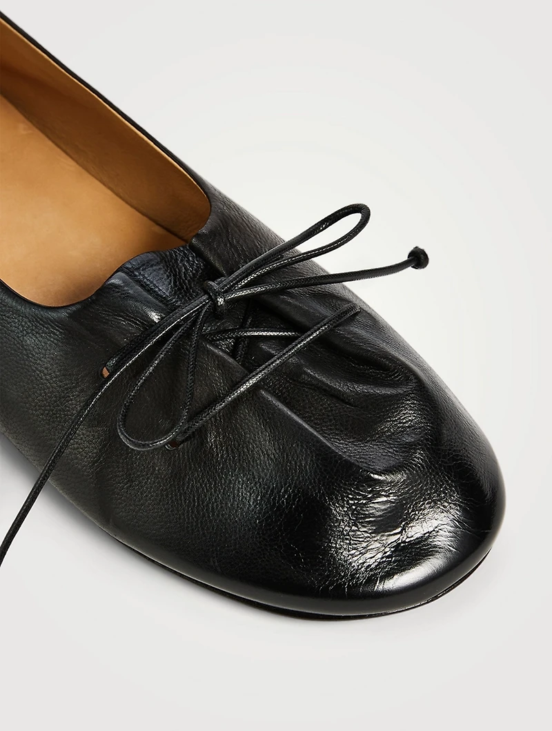 Girella Leather Ballerina Flats