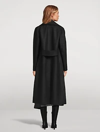 Double-Breasted Pressed Wool Coat