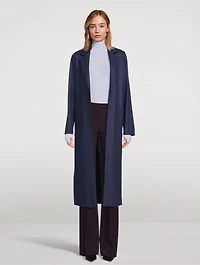 Single-Breasted Wool And Cashmere Coat