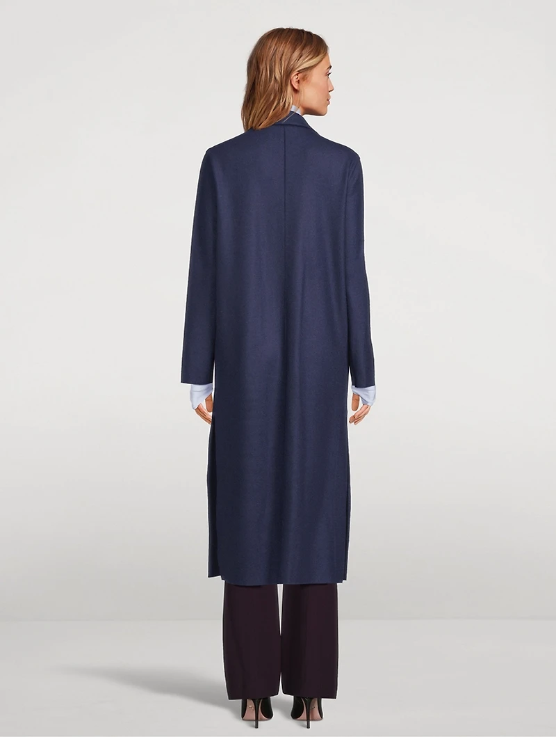 Single-Breasted Wool And Cashmere Coat