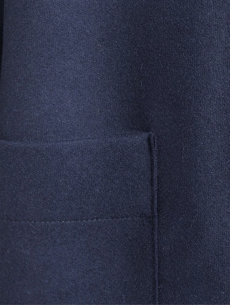 Single-Breasted Wool And Cashmere Coat