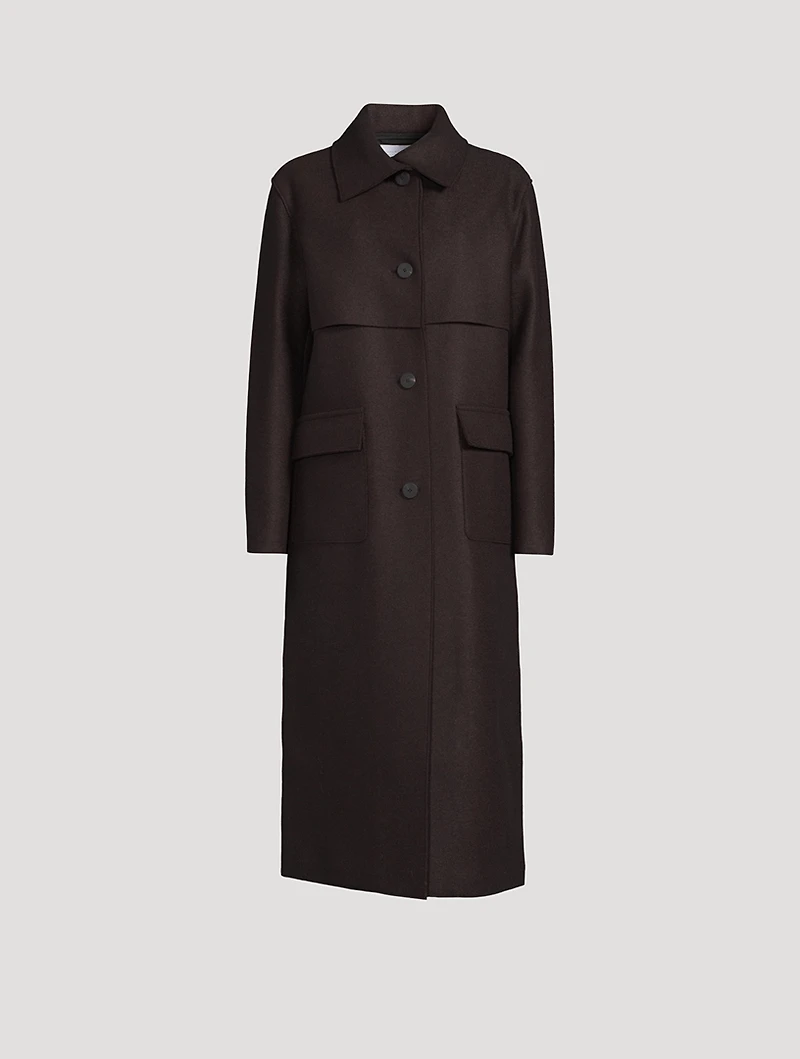 Storm Shield Pressed Wool Coat
