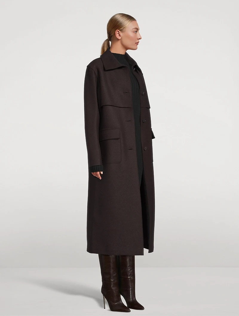 Storm Shield Pressed Wool Coat