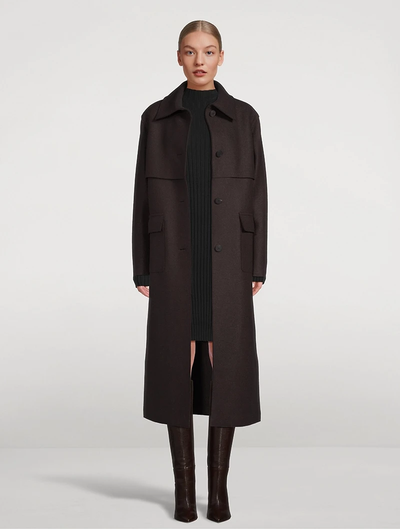 Storm Shield Pressed Wool Coat