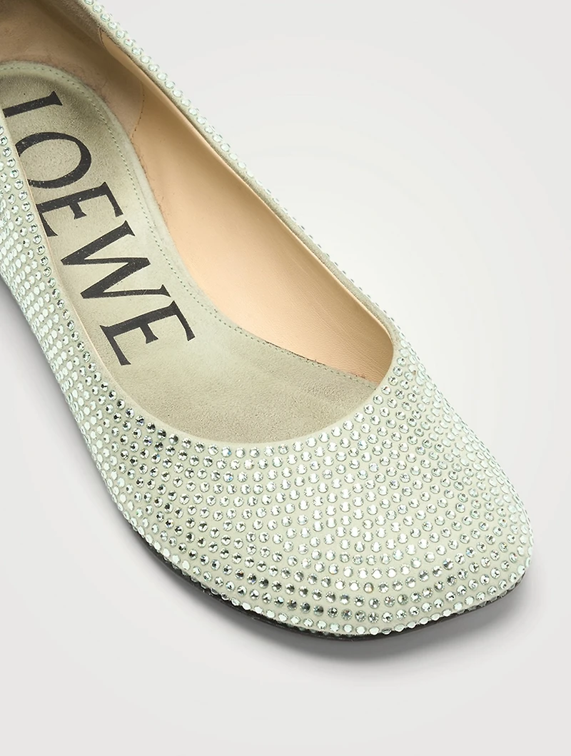 Toy Embellished Suede Ballet Flats