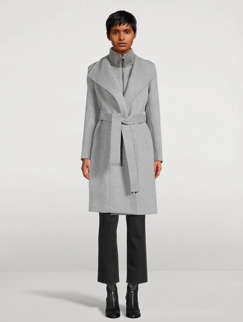 Norita Belted Wool Wrap Coat