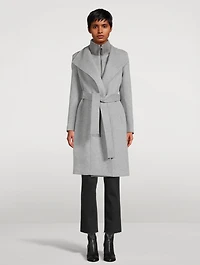 Norita Belted Wool Wrap Coat