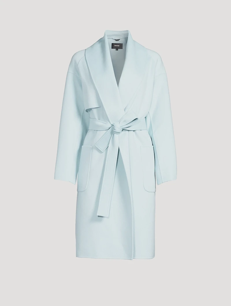 Thalia Double-Face Wool Wrap Coat