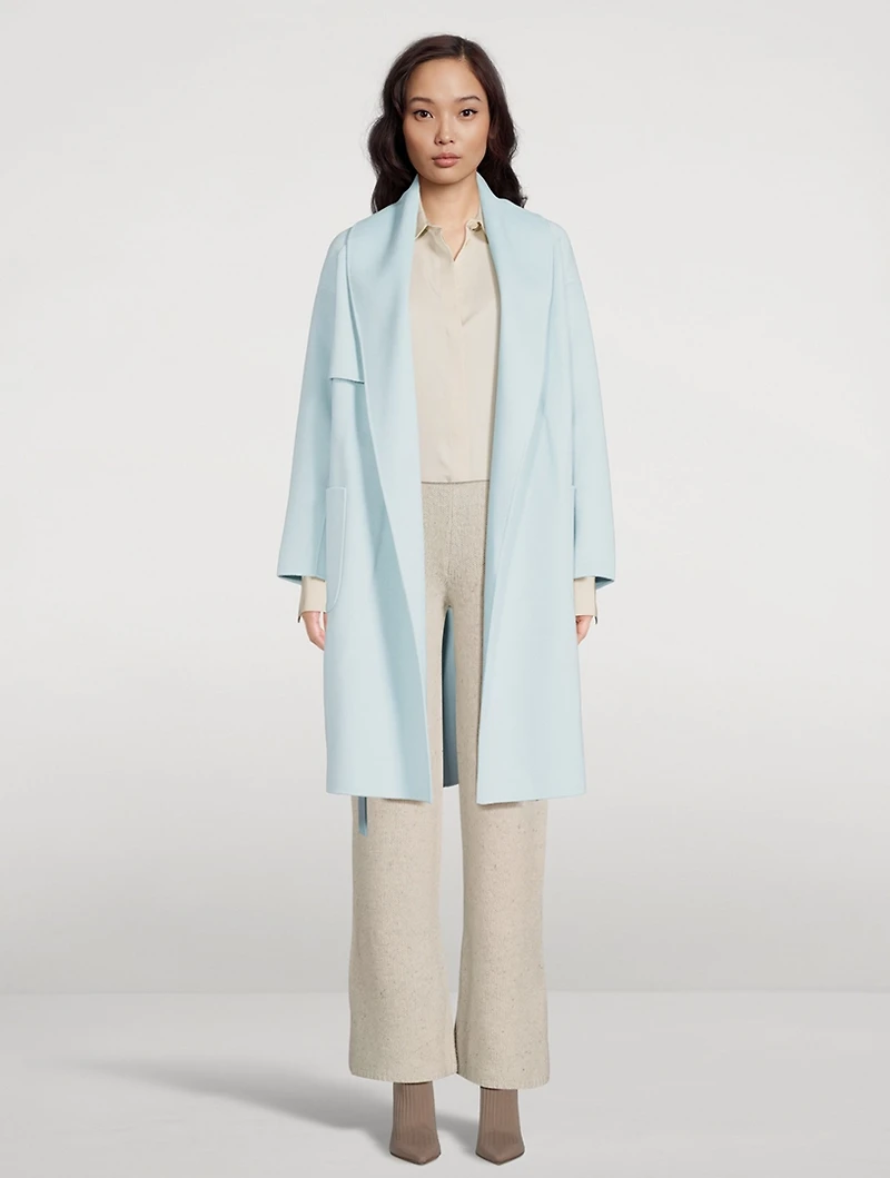 Thalia Double-Face Wool Wrap Coat