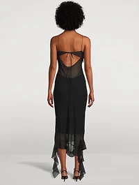 Ruffled Chiffon Maxi Dress