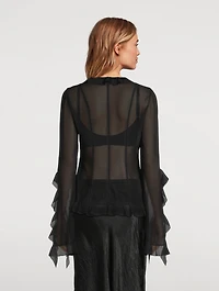 Ruffled Chiffon Blouse