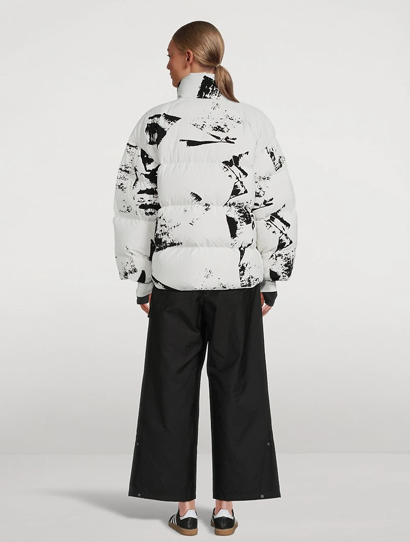 Printed Flock Puffer Down Jacket