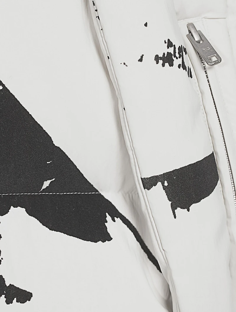 Printed Flock Puffer Down Jacket