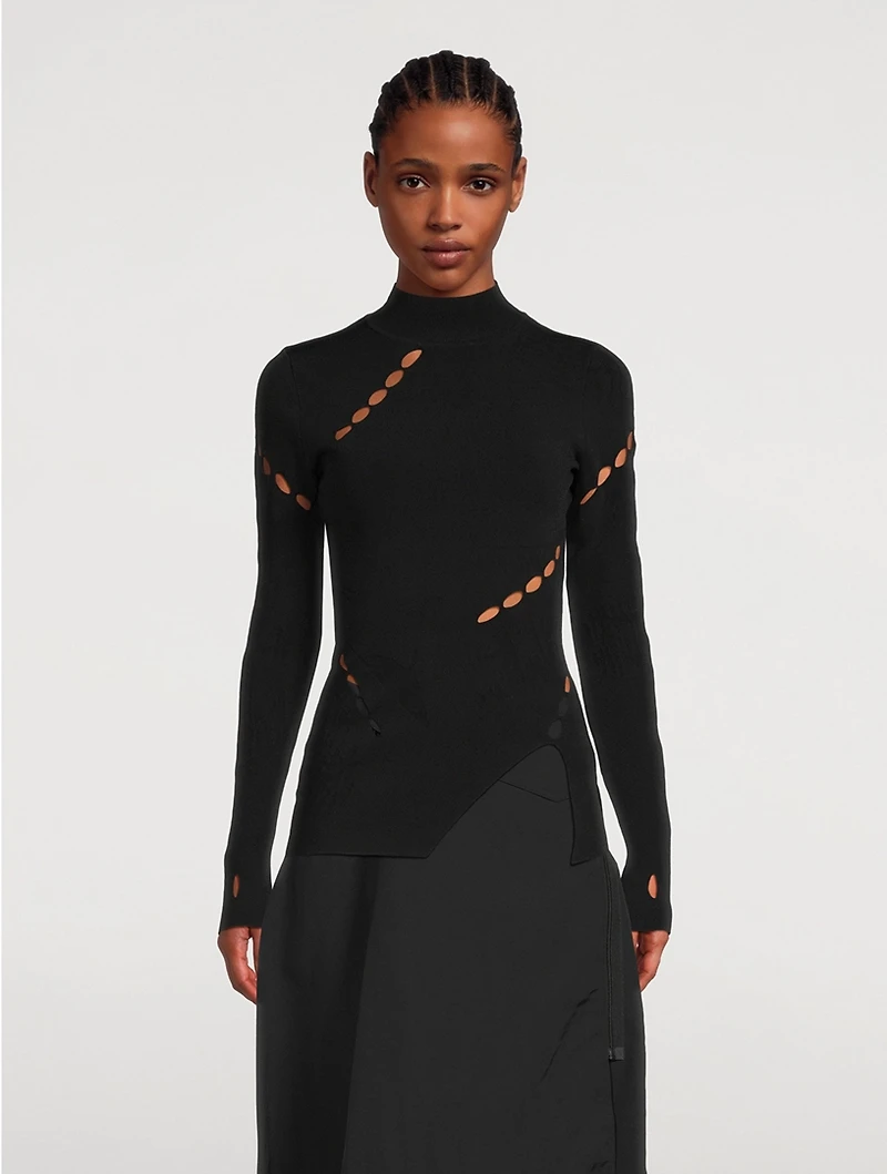 Ingesan Cut-Out Knit Top