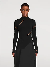 Ingesan Cut-Out Knit Top
