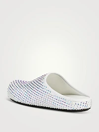Fussbett Crystal Mesh Leather Sabots